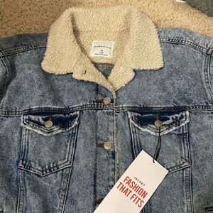 Denim Jacket with Sherpa collar